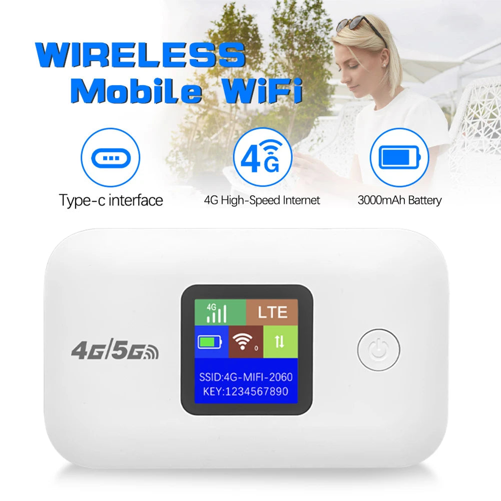 4G LTE USB Modem Dongle 150Mbps Wireless WiFi Router Mobile Broadband SIM Card Pocket Hotspot Home Office Wireless WiFi Adapter