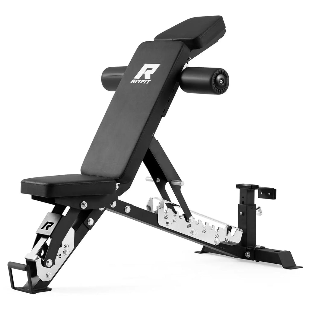 3-Section Adjustable Weight Bench, 1600LBS Capacity Workout Bench for Home Gym, 21 Levels Incline Decline Bench, Customized