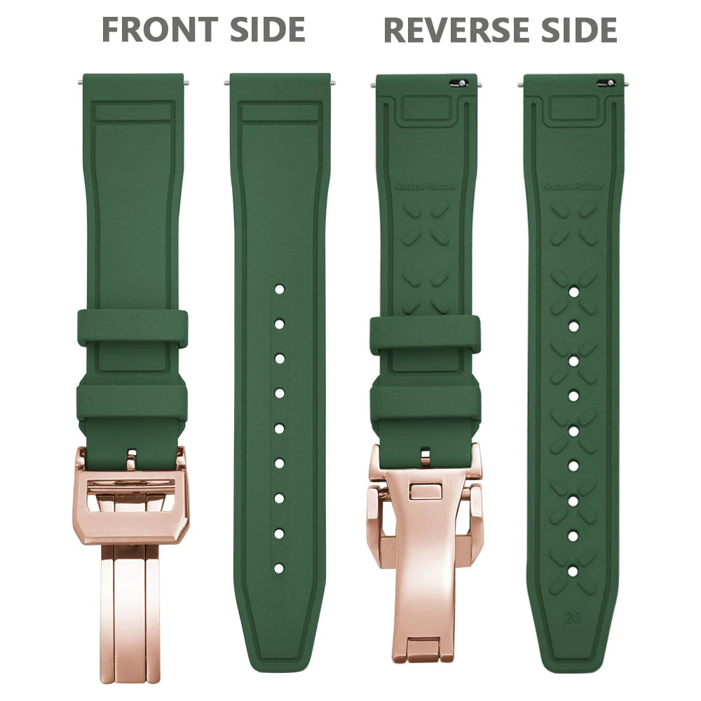 FKM Rubber Strap for IWC Big Pilot Mark Portugieser TOP GUN 20mm21mm 22mm Quick Release Strap Diving Sport Butterfly Buckle Band