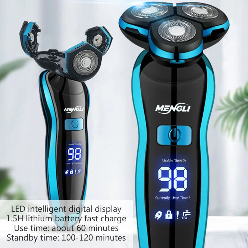 ZOZEN Men Electric Shaver Rechargeable Electric Razor Hair Cutting Shaving Machine Clipper Beard Trimmer Washable Wet-Dry Use