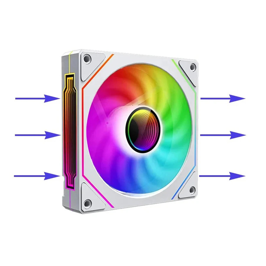 PRISM 4 PRO ARGB CPU Fan 4PIN PWM Silent Chassis Fan 120mm Infinite Mirror 5V 3PIN Motherboard Light Sync Case Cooler Fan