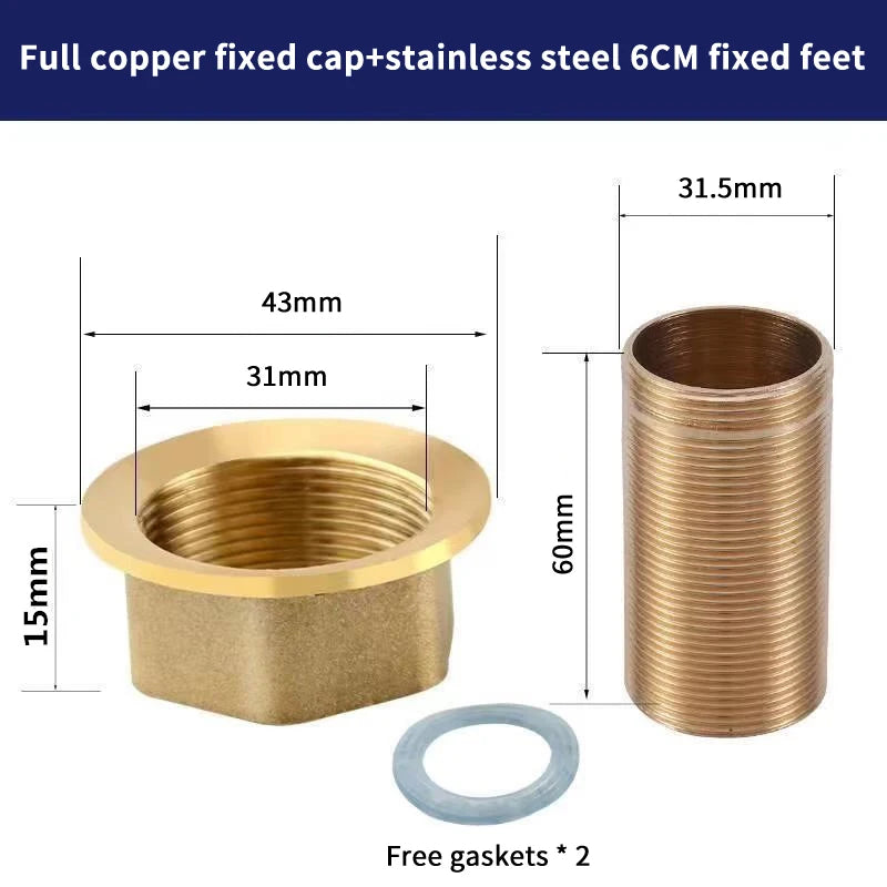 NEW Faucet Fixed Foot Screw Cold Hot Water Stainless Steel/Copper Pipe Nuts Tap Repair Nut Extension Herramientas Tools