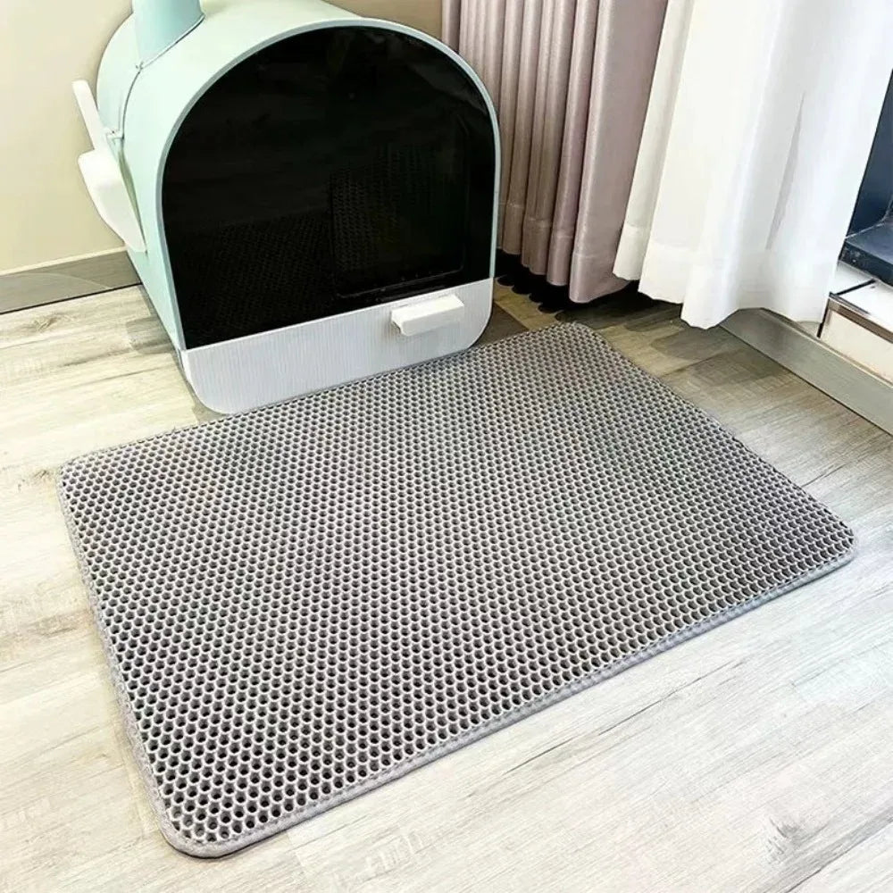 new 90X60CM Cat Litter Mat Waterproof Double Layer Pet Litter Box Mat Pet Toilet Cat Mat Nonslip Sand Cat Washable Mat Pet Clean