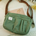 New In Stock Canvas Pencil Pouch Large Capacity Solid Color Japanese Style Portable Multifunctional Journal Storage Bag For Use