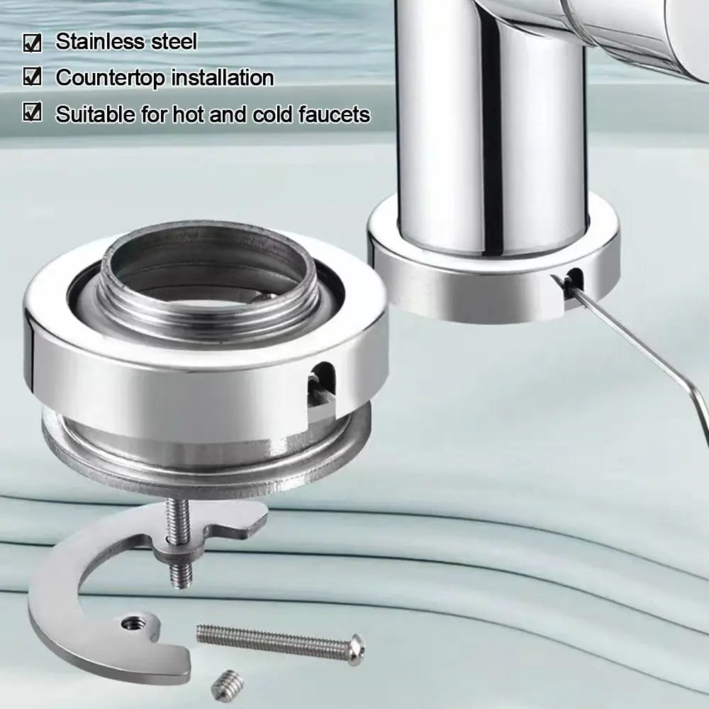 Quick Install Fixed Base Circlip Faucet Anti-loosing Faucet Installation Nut Fastener Tap Fixed Base Holder Kitchen Accessories