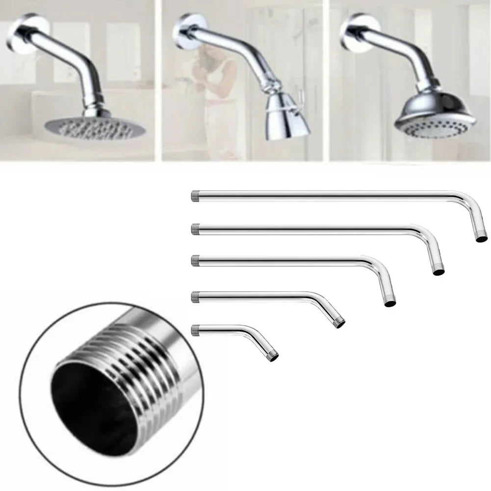 1PC Shower Head Extension Arm Wall Mounted Tube Rainfall Shower Tube Extend Pipe Water-saving Faucet Regulator Stainless Steel