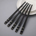 Anti-slip high-end alloy chopsticks, household anti-mold chopsticks, light luxury black tableware