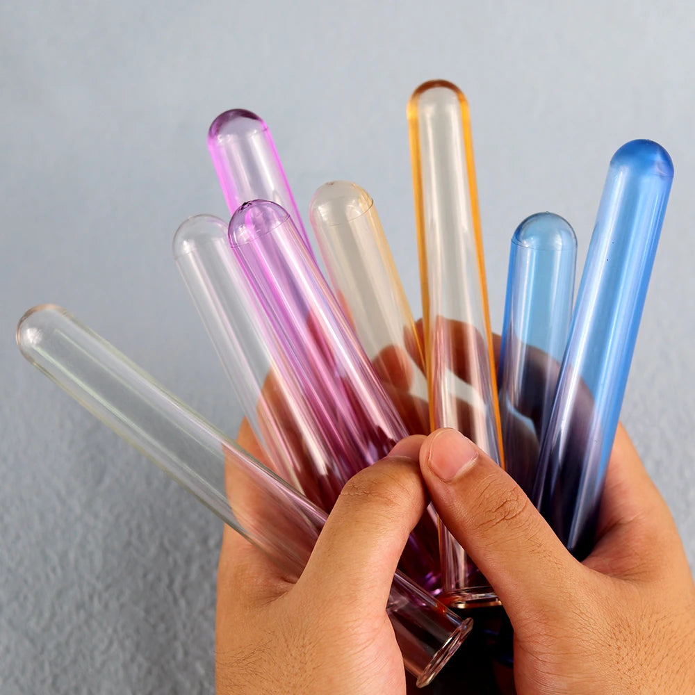 5pcs Flowers Test Tube Vase Acrylic Glass DIY Home Decor Plaster Resin Clear Display Stand Plant Incubator For Hydroponic Making