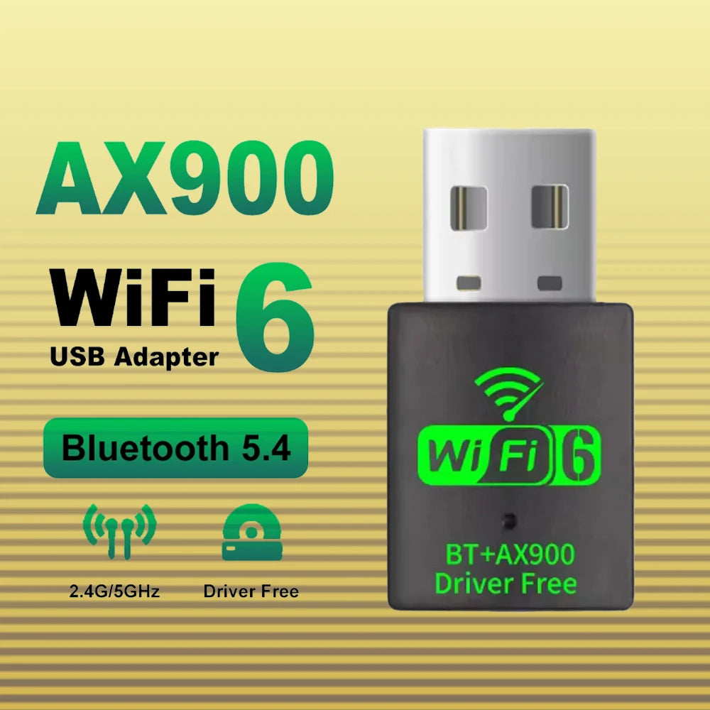AX900 Wifi 6 Mini USB Dongle Network Card BT 5.4 Receiver Dongle For Win 10/11 PC Dual Band 2.4G/5Ghz