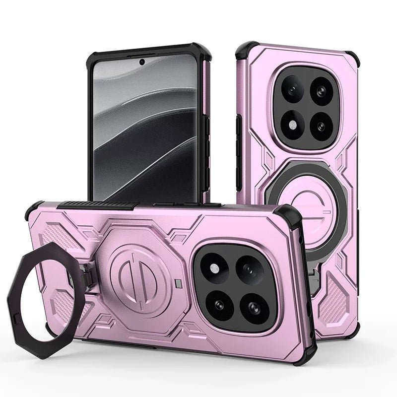Case For Redmi Note 15 14 Pro Plus 5G Xiaomi 15T Pro MagSafe Stand Magnetic Holder Protection Stands Kickstand Protective Cover