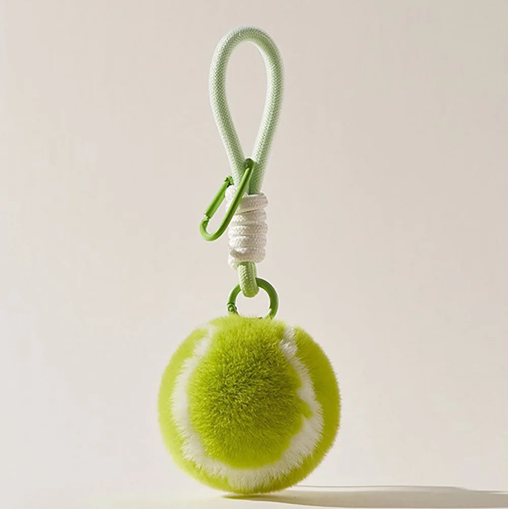 New Trend Tennis Keychain Sport Style Plush Ball Pendant Car Hanging Piece Chic Bag Charm Accessories Gift A388