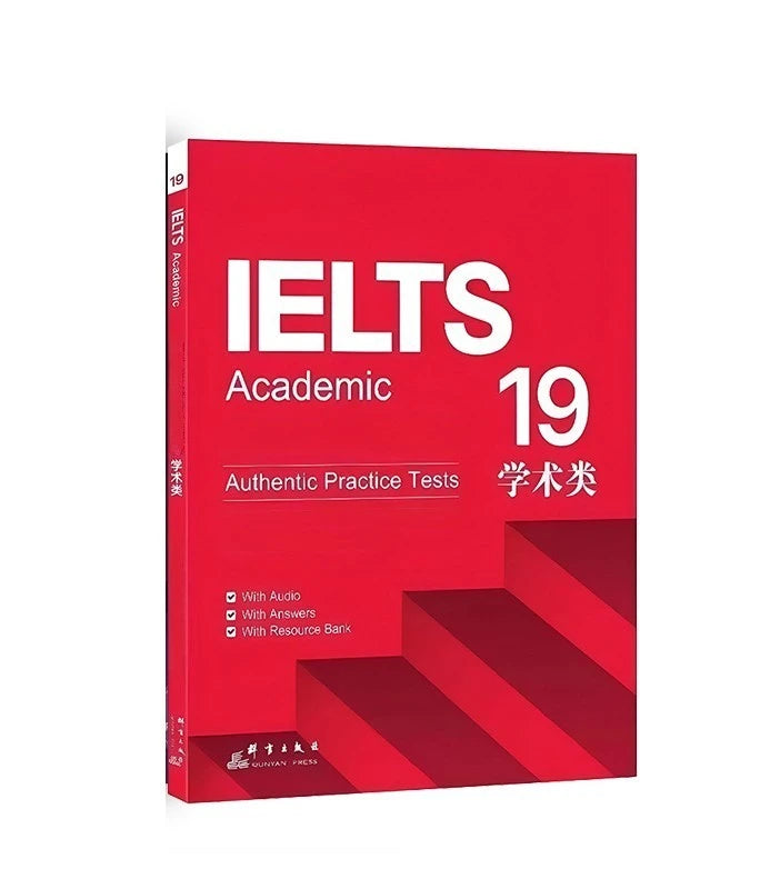 1 book English Ielts 17/18/19/20 Academic Speaking Listening Reading Writing Study Book Workbook Authentic Practice Tests