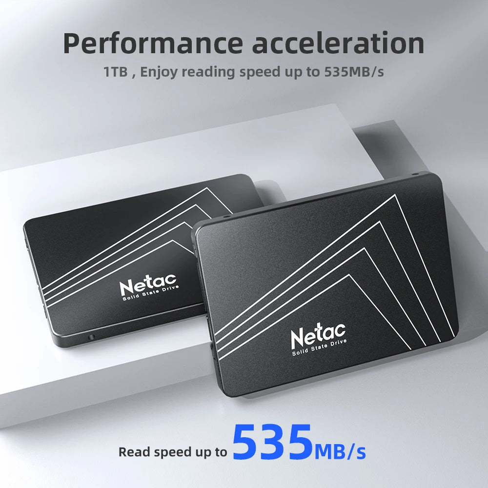 Netac SSD SATA 128G 256G 512G 1T 2T SSD 2.5 SATA3 HDD SSD Inch Internal Solid State Hard Drive Disk SSD for PC Laptop SSD