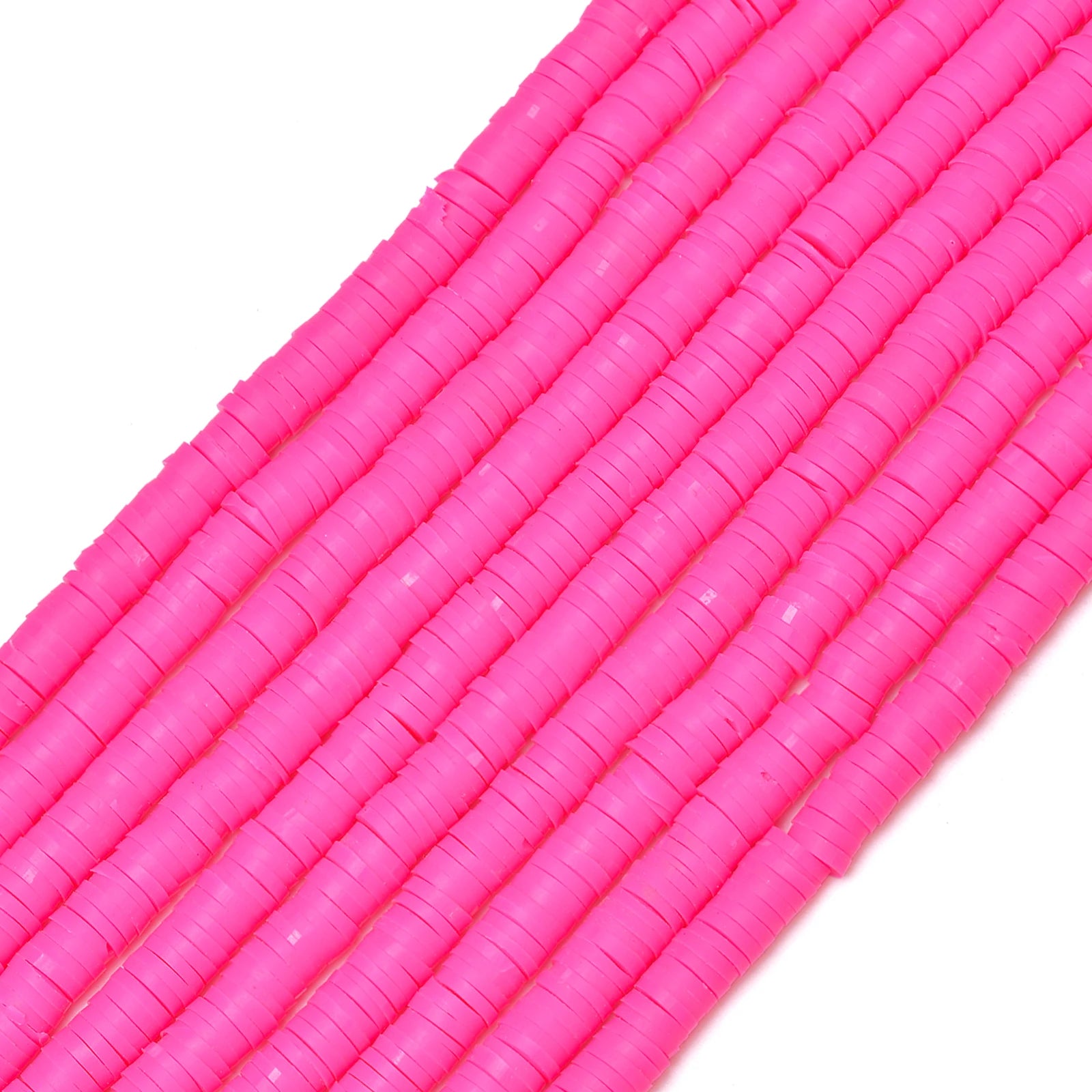 350pcs 6mm Flat Round Polymer Clay Beads Loose Spacer Beads for Jewelry Making DIY Needlework Bracelet Necklace Earrings