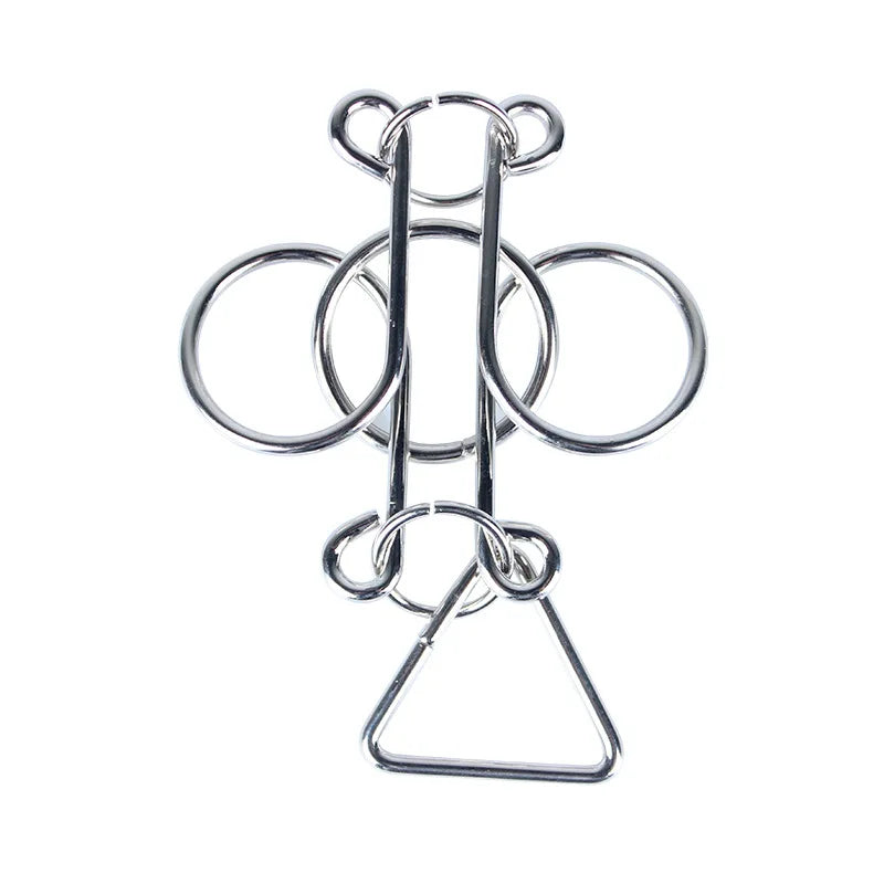 Classic Intelligence Metal Wire Puzzle Baffling Brain Teaser Magic Rings Puzzles Game for Adults Children