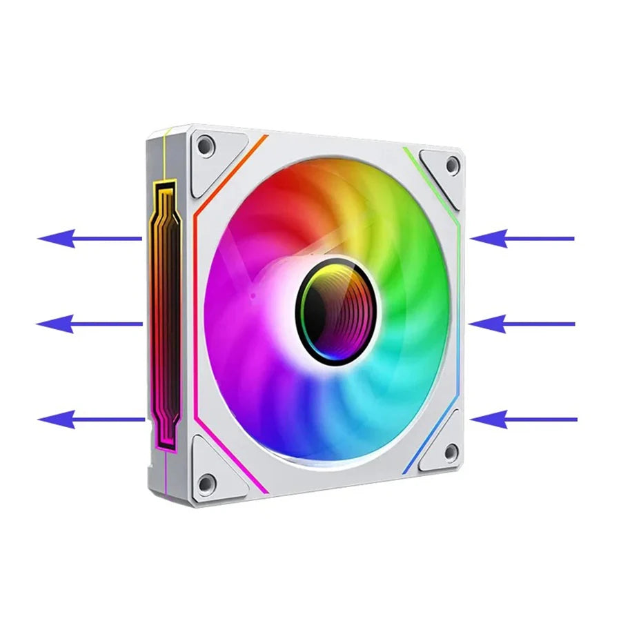 PRISM 4 PRO ARGB CPU Fan 4PIN PWM Silent Chassis Fan 120mm Infinite Mirror 5V 3PIN Motherboard Light Sync Case Cooler Fan