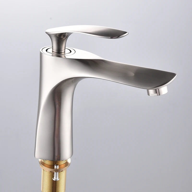 BAKALA New Design Brass Chrome Black Whte Golden Shite Single Handle Bathroom Sink Faucet Mixer Tap Basin Faucet  BR-2018A20