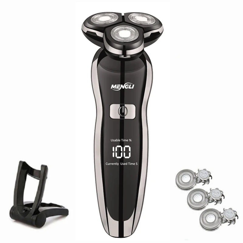 ZOZEN Men Electric Shaver Rechargeable Electric Razor Hair Cutting Shaving Machine Clipper Beard Trimmer Washable Wet-Dry Use