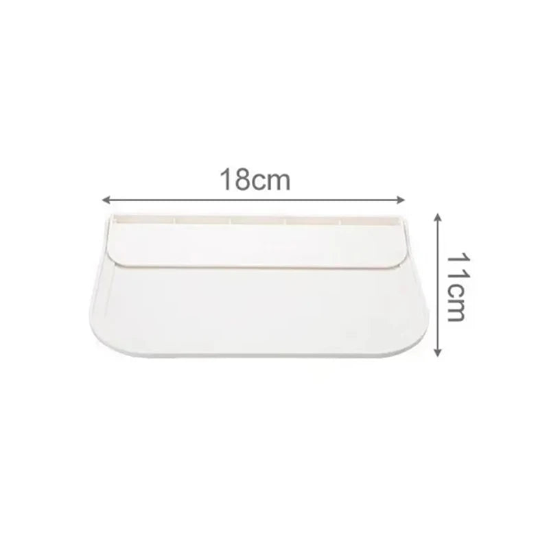 Folding Wall Mounted Shelf Saving Space Foldable Storage Rack Punch-Free Phone Holder Wifi Router Storage Tray BathroomOrganizer
