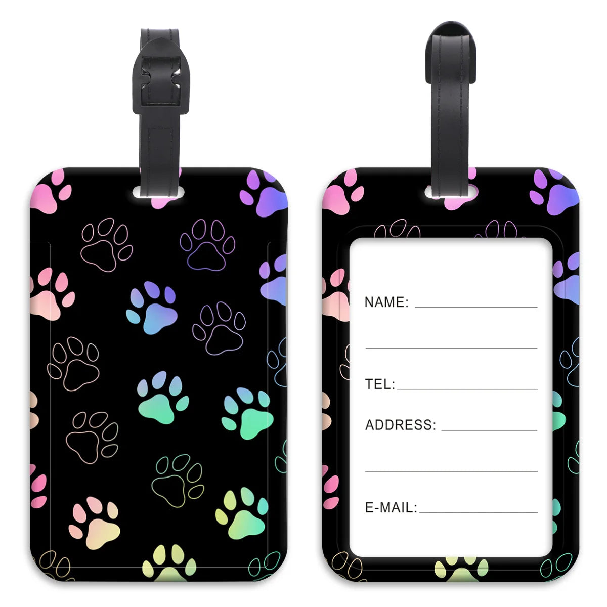 Cute Cats Plastics Baggage Tag Dinosaur Suitcase Backpack Anti-Lost Listing ID Card Holder Fashion Luggage Accessories Gifts