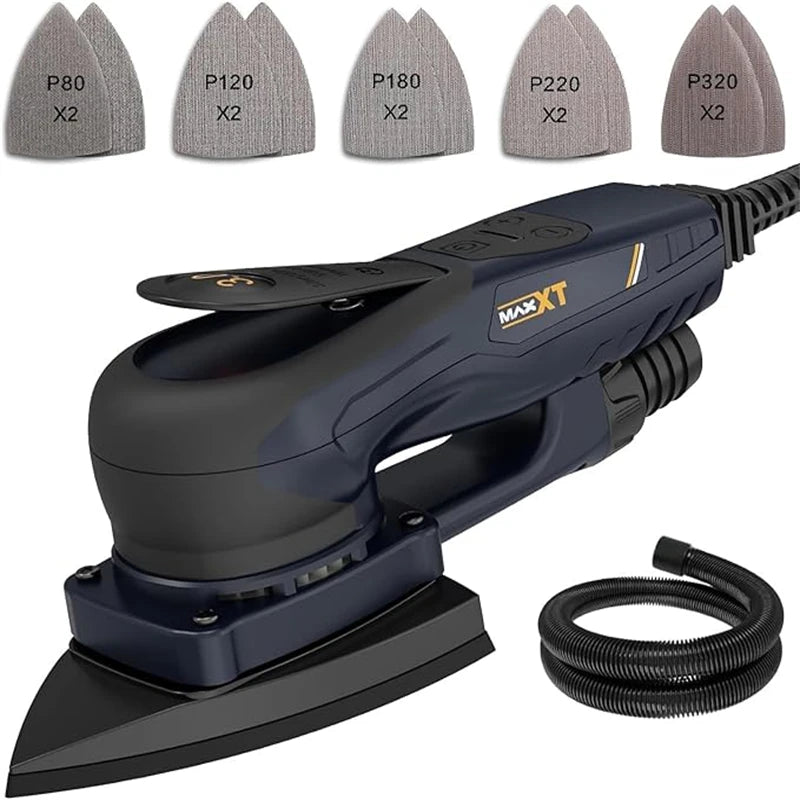 Maxxt Woodworking Floor Sander Machine Car Polishing Machine Electric Orbital Sanding Wall Grinding Machine with Triangle Pad