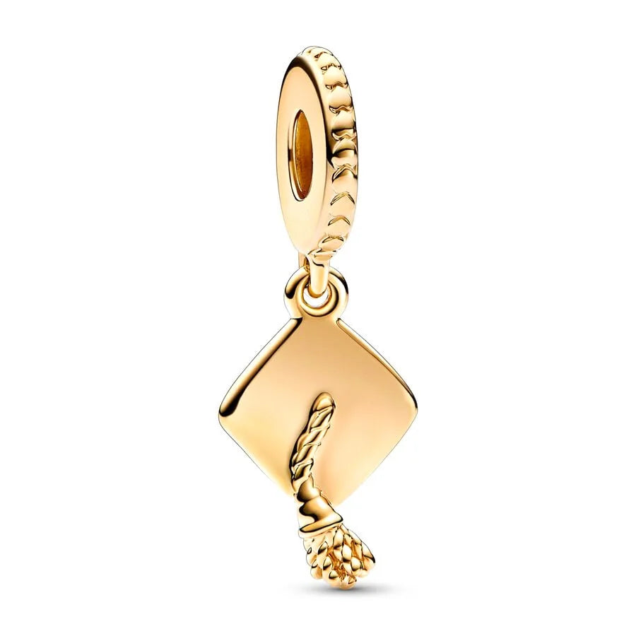 Gold Plated CZ Charms Fit Original Bracelet 925 Sterling Silver Core Heart Star Flower Dangle Beads Luxury DIY Jewelry Gift