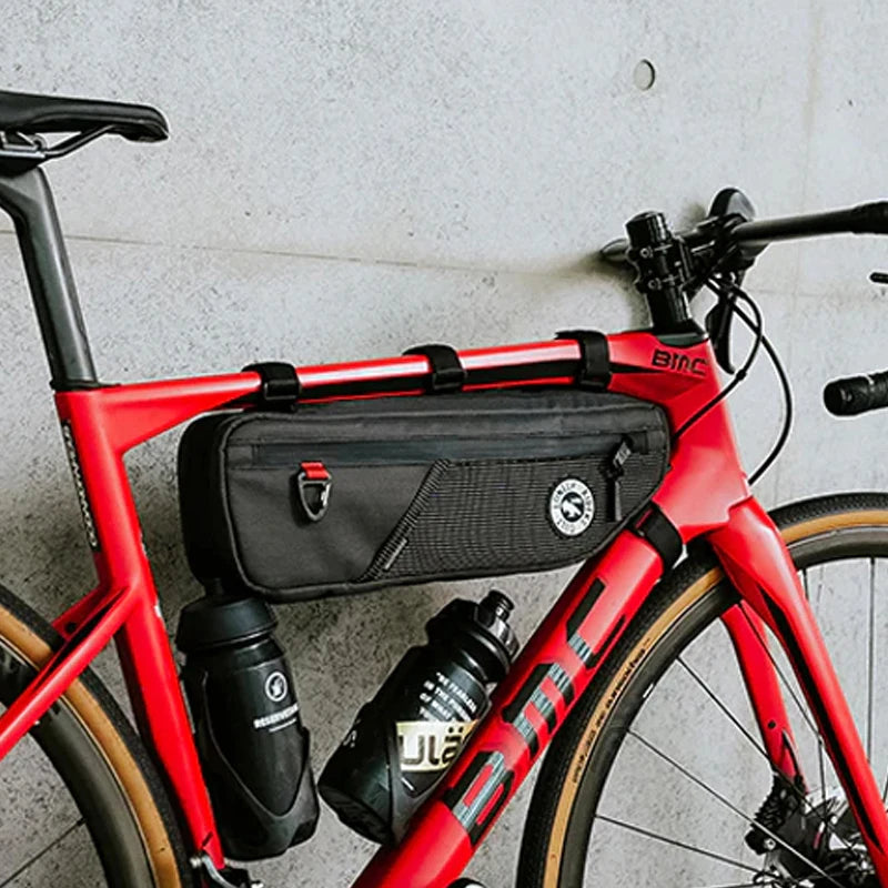 (ULAC)Bike Down Tube Bag Durable Frame Pouch for Tools Phone Fits MTB & Road Bikes Waterproof frame Lower tube  package TOURING