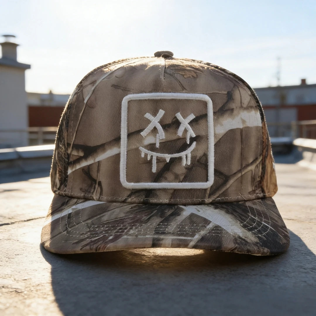 Fashionable camouflage hat with unique embroidery design - stand out in summer style, ideal for casual outings, paired with swim