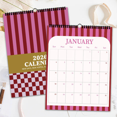 1pc 2026 Wall Calendar,Abstract Geometric Design, Morandi,12 Beautiful Designs,Monthly Plans,Perfect Gift for Birthday,Christmas