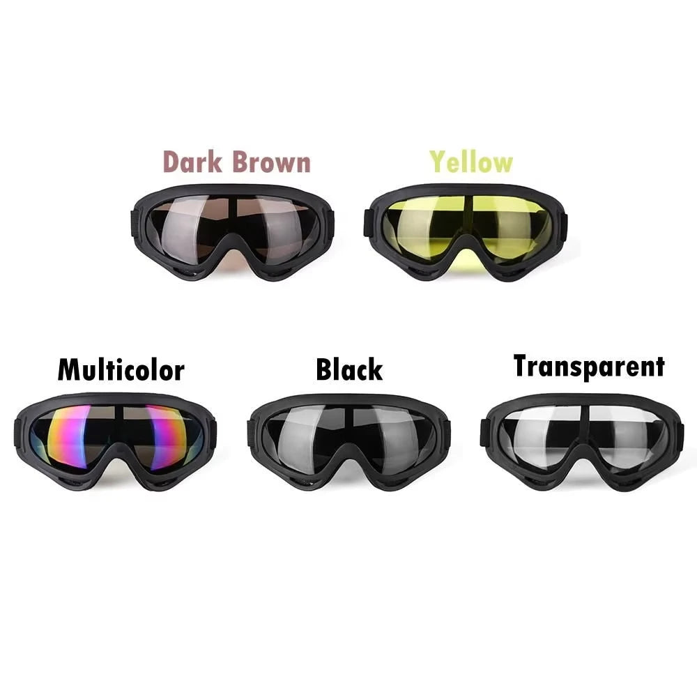 DIZETION 1Pc Winter Windproof Skiing Glasses Goggles Outdoor Sports Eyewear Glasses Ski Dustproof Lens Frame Sunglasses