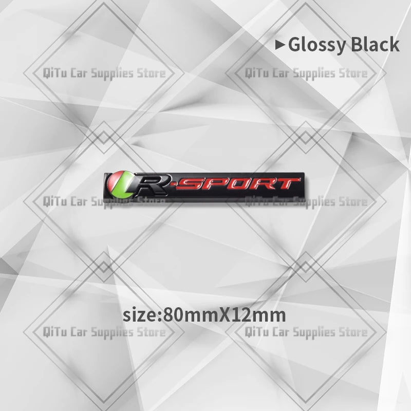 Zinc Alloy S R Sport Badge Car Body Trunk Emblem 3D Grille Sticker For F-Type F-Pace S-Type XFR XE XF XJ XK XJR XFR XEL XJS XJ6