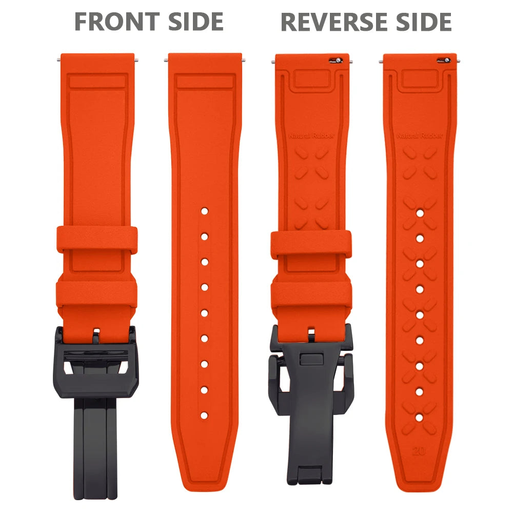FKM Rubber Strap for IWC Big Pilot Mark Portugieser TOP GUN 20mm21mm 22mm Quick Release Strap Diving Sport Butterfly Buckle Band