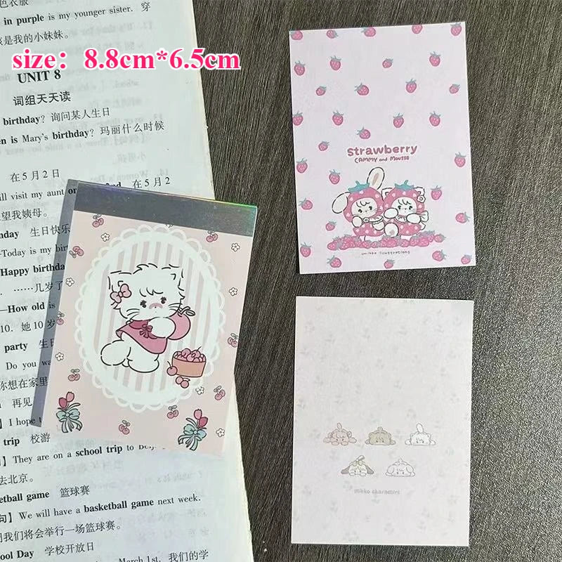 70sheets Ins Style Cute Kitten Sticky Notes Book, Paper Student Manual Book