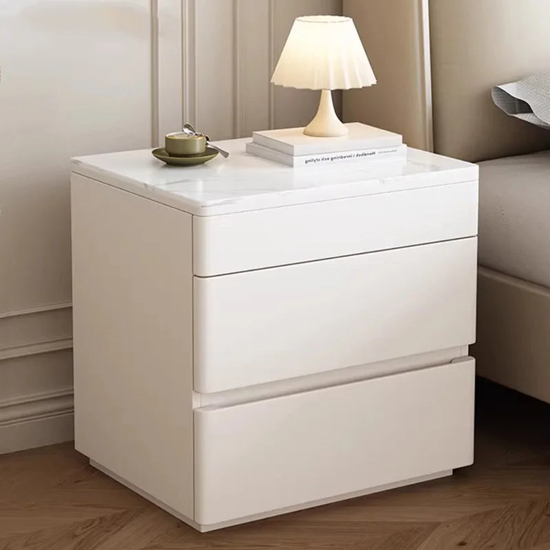 Cream Nordic Bedside Table With Secret Compartment Safe Modern Minimalist Nightstands Rustic Glamour Table De Chevet Furnitures