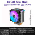 JONSBO CR1400 COLOR CPU Cooler, 92mm PWM Fan CPU Cooler, 4 Heat Pipe High 126mm  Air Cooler Tower Radiator for Intel LGA1700 AM5