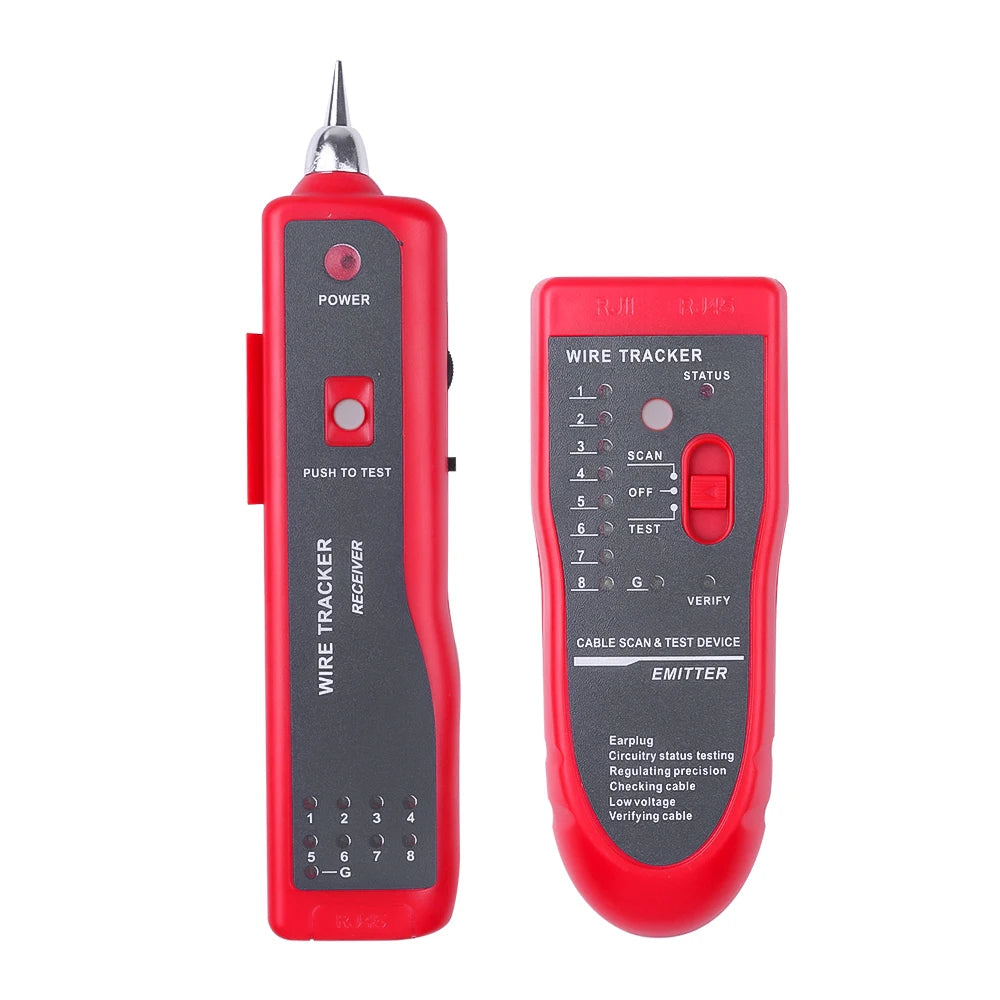 Kebidumei Ethernet LAN Network Cable Tester RJ45 RJ11 LAN Line Tester Finder Telephone Wire Tracker Receiver Network Tool Repair