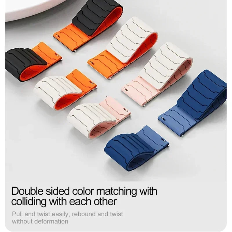 22mm Sport Magnetic Silicone Band For Realme Watch 5 Smartwatch Wrist Bracelet For Realme Watch S2/Realme S 2 2Pro 3 3 Pro Band