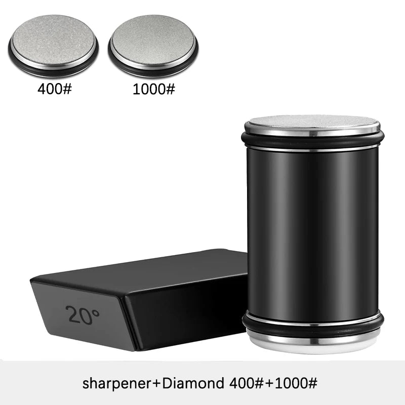Rolling Knife Sharpener Magnetic Knife Holder Diamond Sharpening Stone Kit with 15 and 20 Degrees Angle Roller Kitchen Accessory