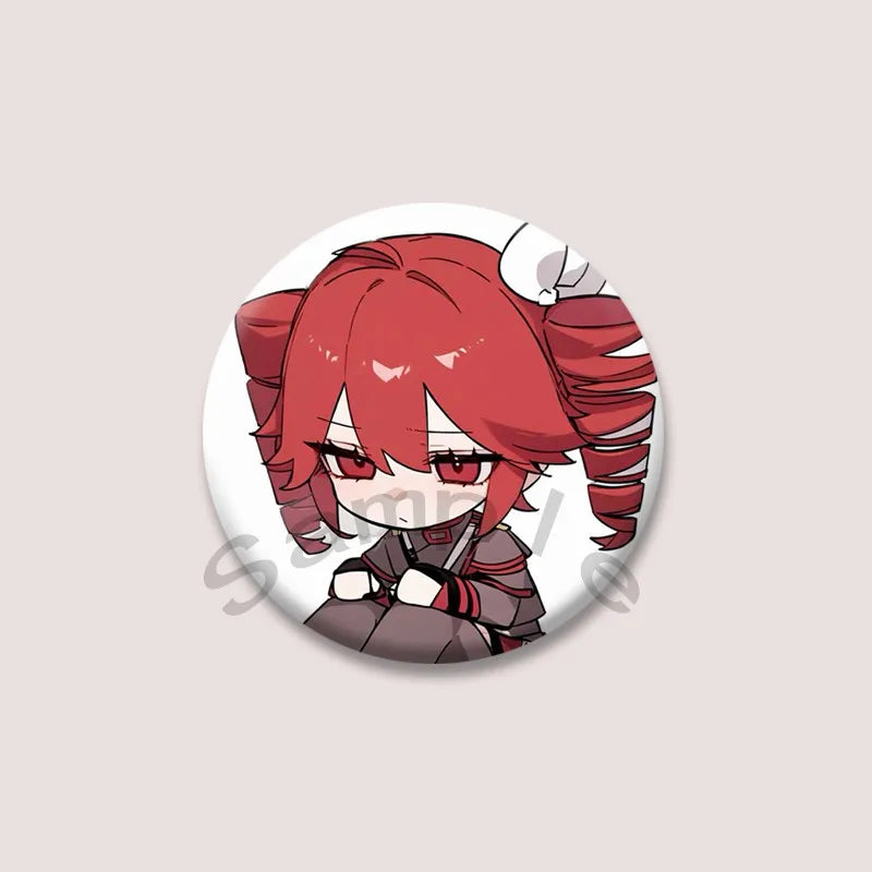 Kasane Teto Badge, Cute UTAU Anime Round Button Pin, Vocaloid Cosplay Brooch for Backpack Clothes, Collectible Gift for Fans
