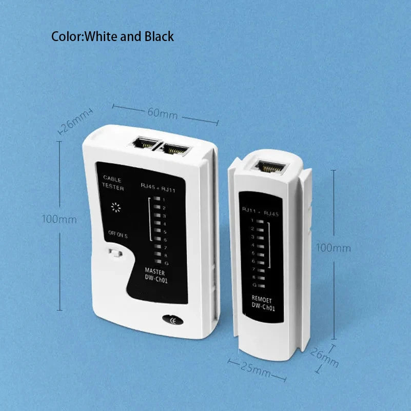 LAN Network Cable Tester Continuity Tester For RJ45 RJ11 RJ12 Twisted Pair Connections CAT5/CAT6/CAT7 UTP LAN Wire Test Tool
