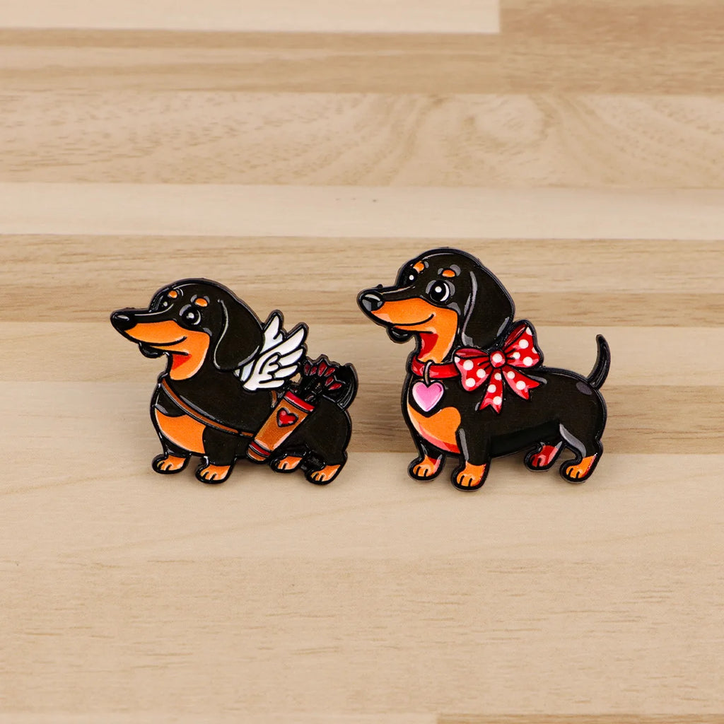 Sweater Sausage Dog Enamel Pins Cute Animal Couple Brooch Lapel Pin Badge on Backpack Clothing Accessories Fashion Jewelry Gifts
