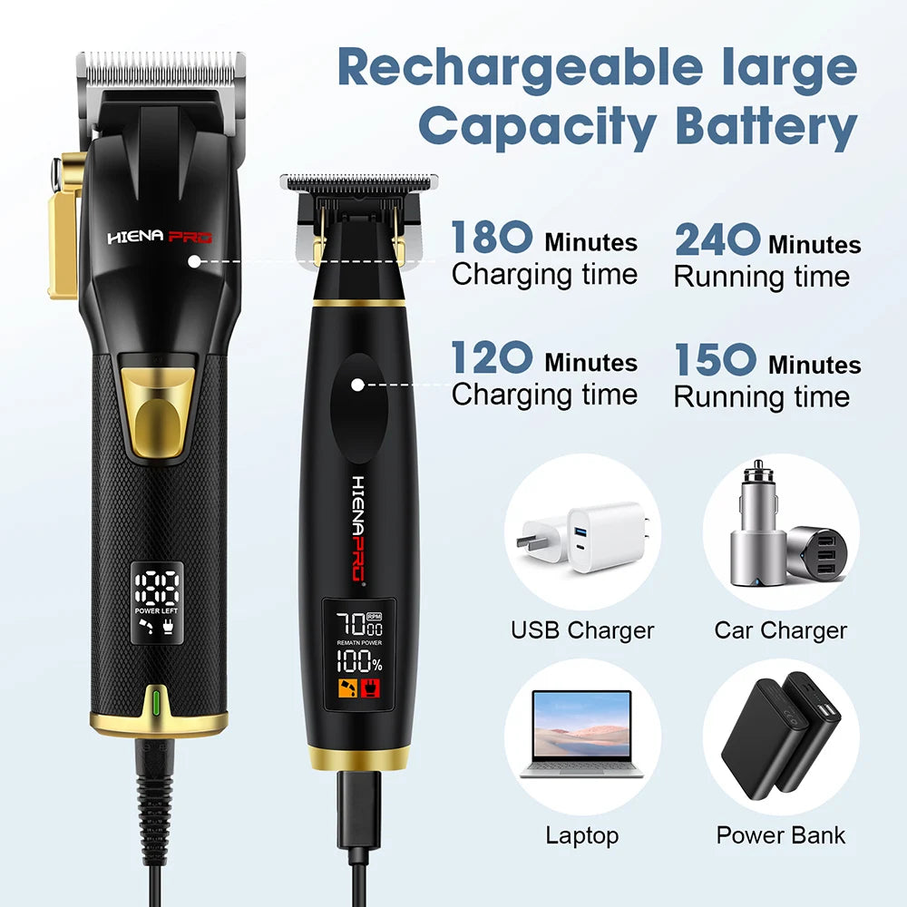 hiena hair cutting Wireless Adjustable Electric Hair Clipper Men's Professional Rechargeable Beard Hair Trimmer Hair Clipper
