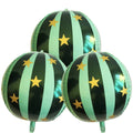 3 Pcs 22 Inch 4D Striped Star Aluminum Film Balloon Ktv Mall Home School Decoration Circus Party Supplies Kids Photo Booth Props