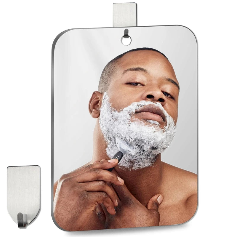 Shower Mirror Fogless For Shaving Mirror For Shower,Unbreakable Deluxe Organic Glasss Makeup Mirror
