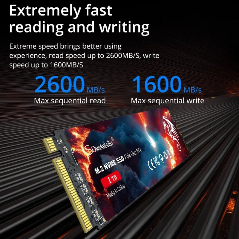 SomnAmbulist Brand SSD 2.5" SATA3 Durable Solid Body Exquisite Appearance Dependable Drive For Desktop Hardware