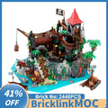 New 2446PCS medieval Pirate Series Rock Island Refuge Model DIY creative ideas child Toy Assembly Puzzle Birthday Gift MOC-6273