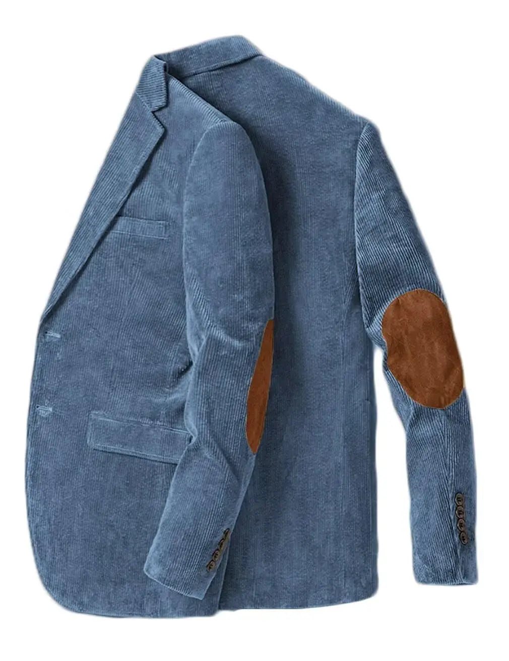 Men's Corduroy Blazer Single Breasted Men's Jacket with Elbow Patch Business Casual Jacket suit pants Spring Fall Sport Coats