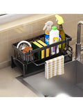 1PC RV Kitchen Sink Storage Rack+4pcs Dishwashing Sponges