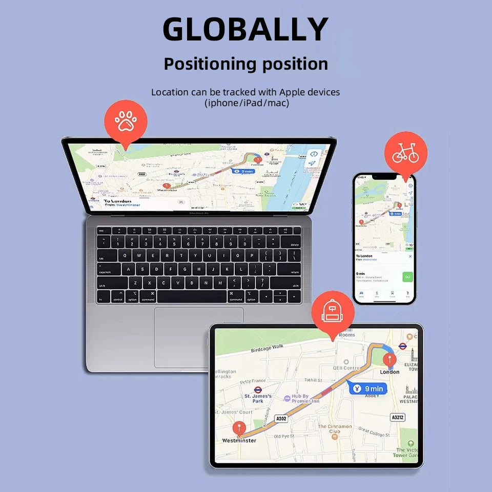 GPS Tag Tracker Find My Mini Bluetooth GPS Long Standby Time Global Accurate Positioning Anti-lost Device Two Colors Available ﻿