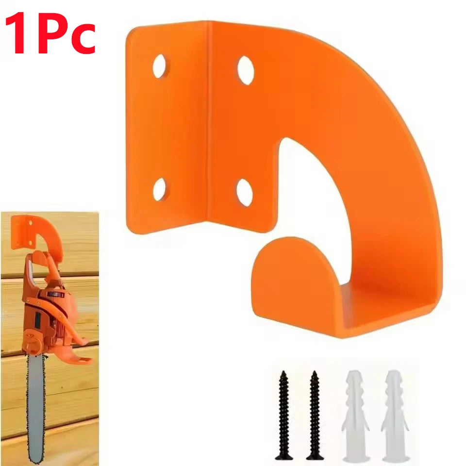 Heavy Duty Metal Chainsaw Wall Mount Hanger,Workshop Tool Storage Rack,Hanging Holder for Garden Trimmers,Lawn Mower&Hedge Shear